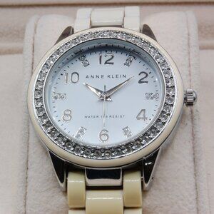 Anne Klein White Studded Women's Quartz Watch 10/9957S